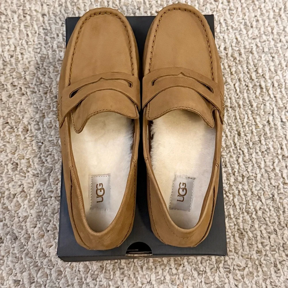 NWB UGG Men’s Burkman Leather Loafers - Picture 9 of 10